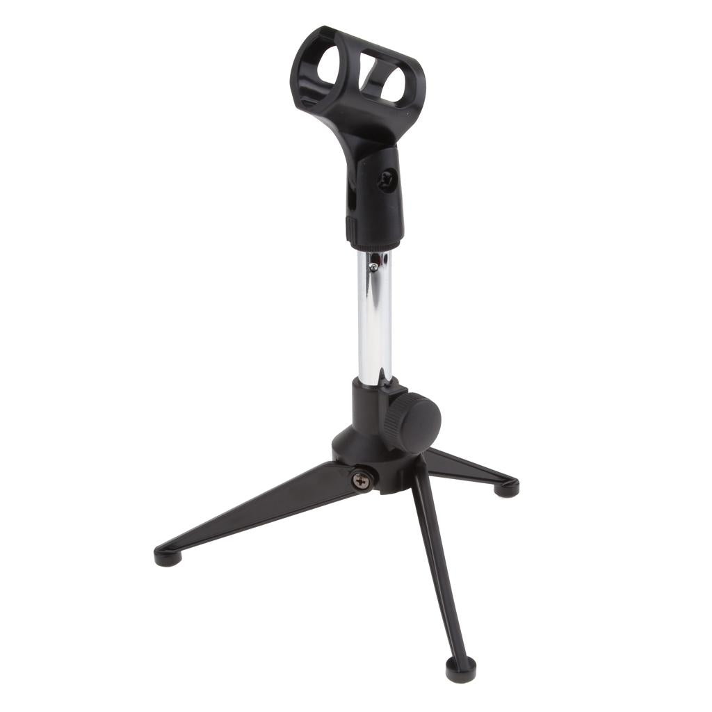 Stainless Steel Microphone Stand Desktop Microphone Rack Tripod  A
