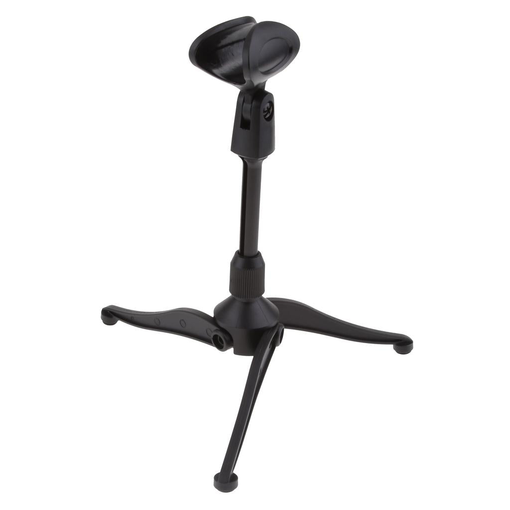 Stainless Steel Microphone Stand Desktop Microphone Rack Tripod  B