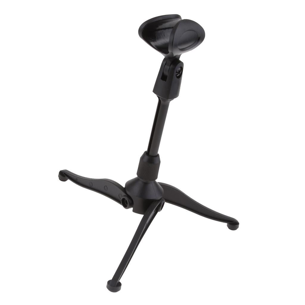 Stainless Steel Microphone Stand Desktop Microphone Rack Tripod  B