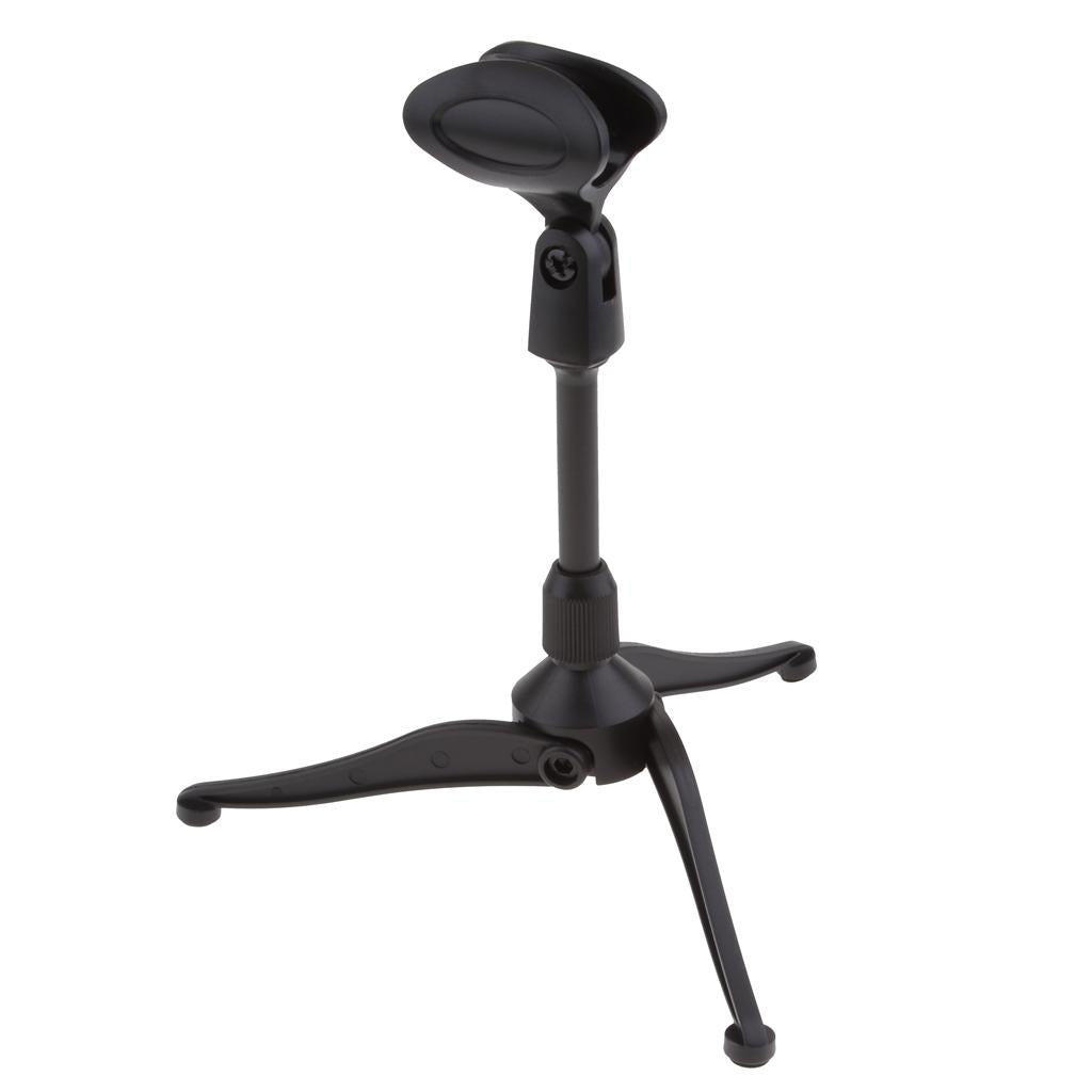 Stainless Steel Microphone Stand Desktop Microphone Rack Tripod  B