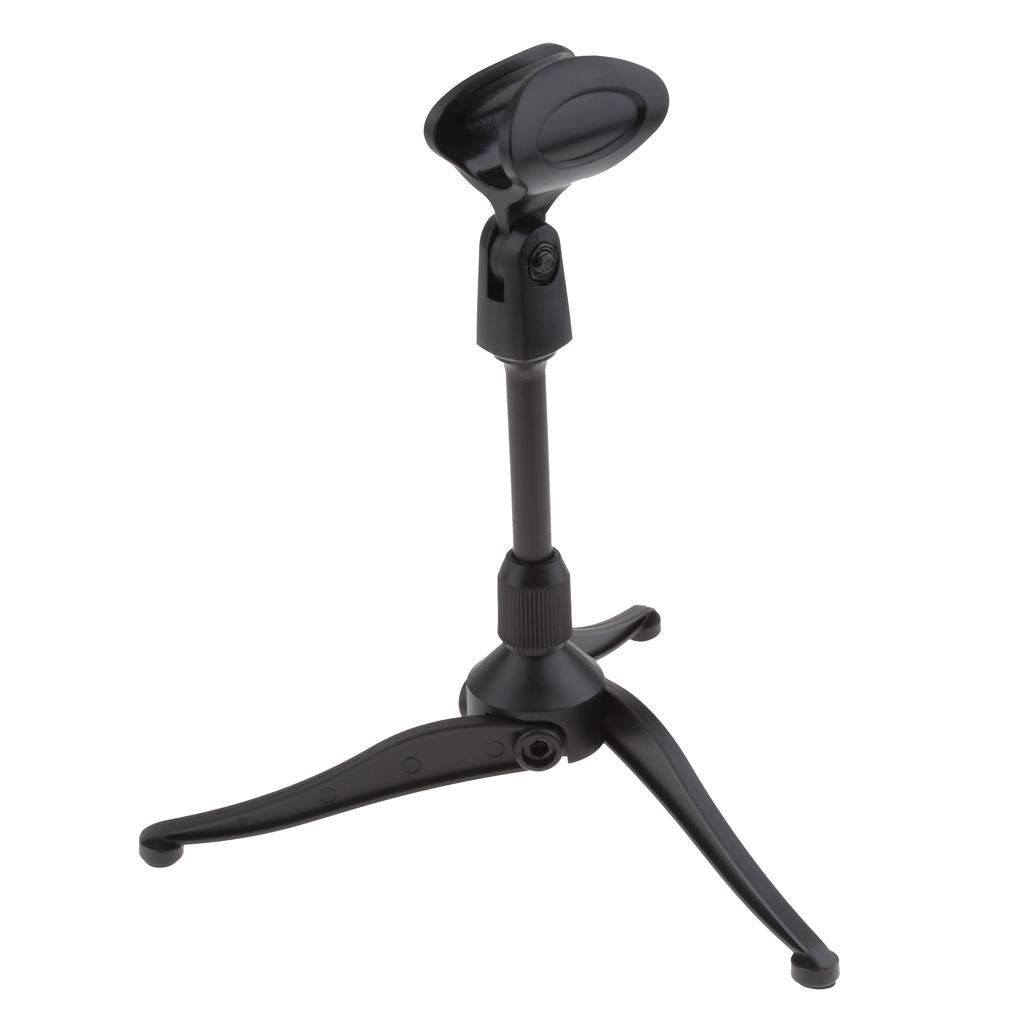Stainless Steel Microphone Stand Desktop Microphone Rack Tripod  B