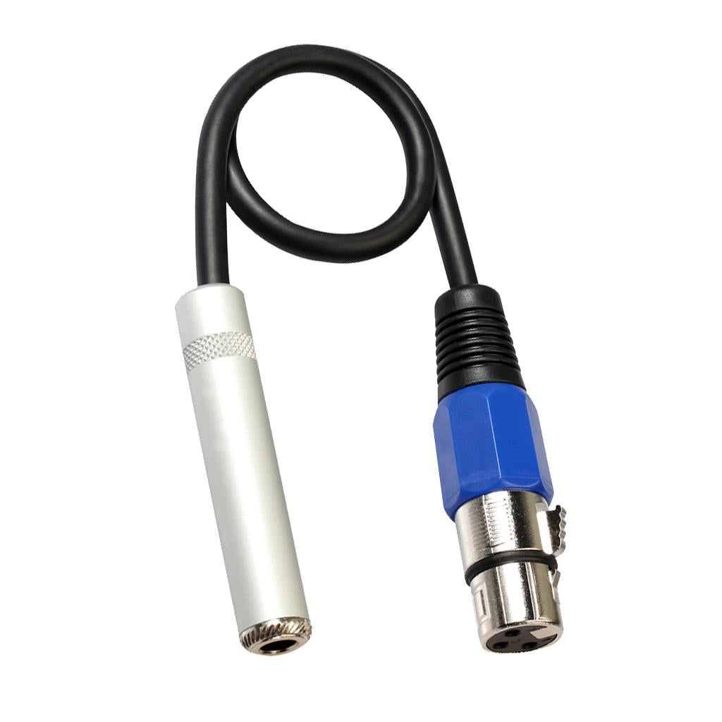 6.35mm Stereo Audio Female to 3 Pin XLR Female Cord for Musical Instrument