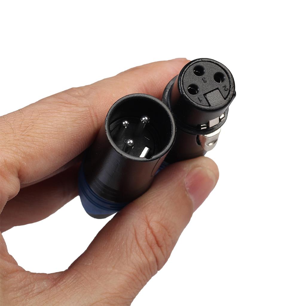 3 Pin XLR Connectors Male and Female Microphone Mic Cable Adapter Green