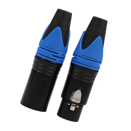 3 Pin XLR Connectors Male and Female Microphone Mic Cable Adapter Blue