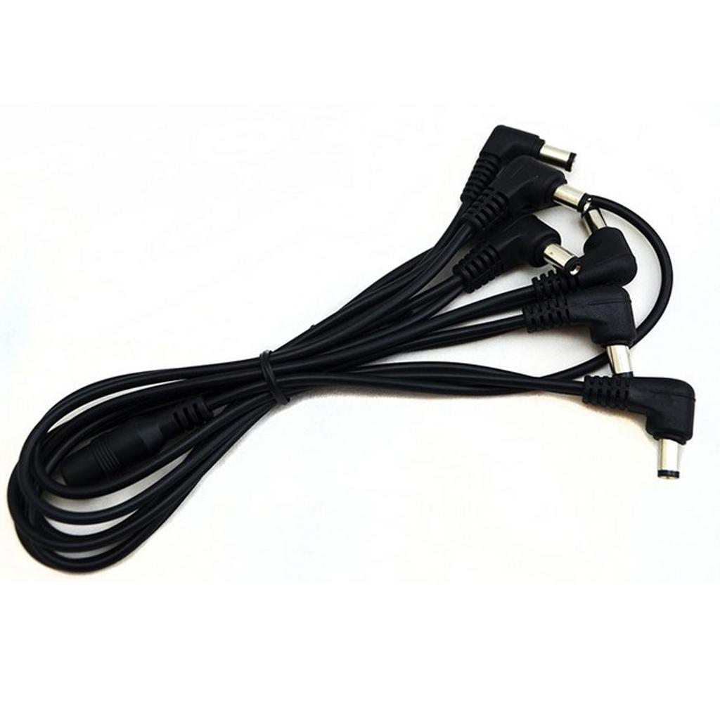 Power Adapter Cable Power Connector for Guitar Bass Effect Connector 6 Way