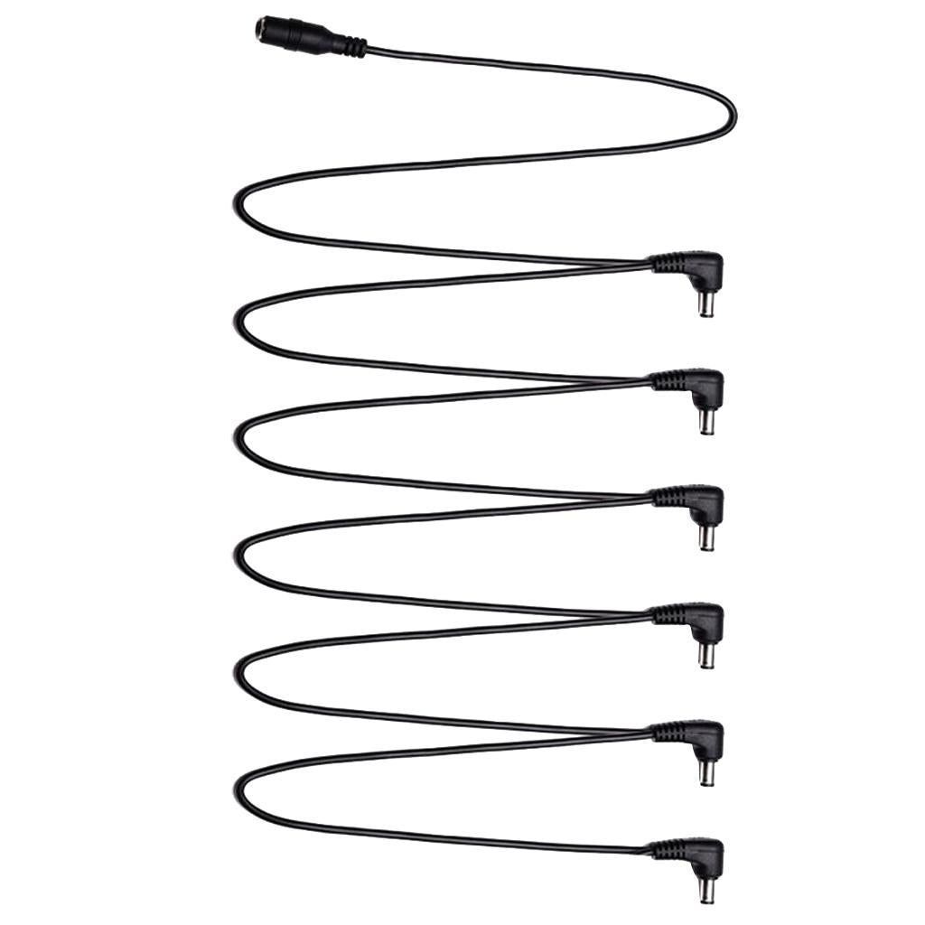 Power Adapter Cable Power Connector for Guitar Bass Effect Connector 6 Way