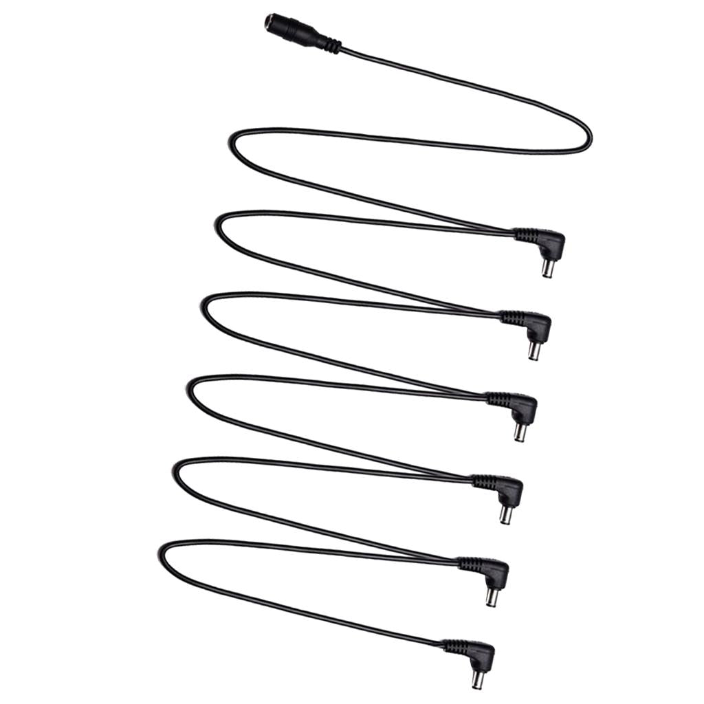 Power Adapter Cable Power Connector for Guitar Bass Effect Connector 6 Way