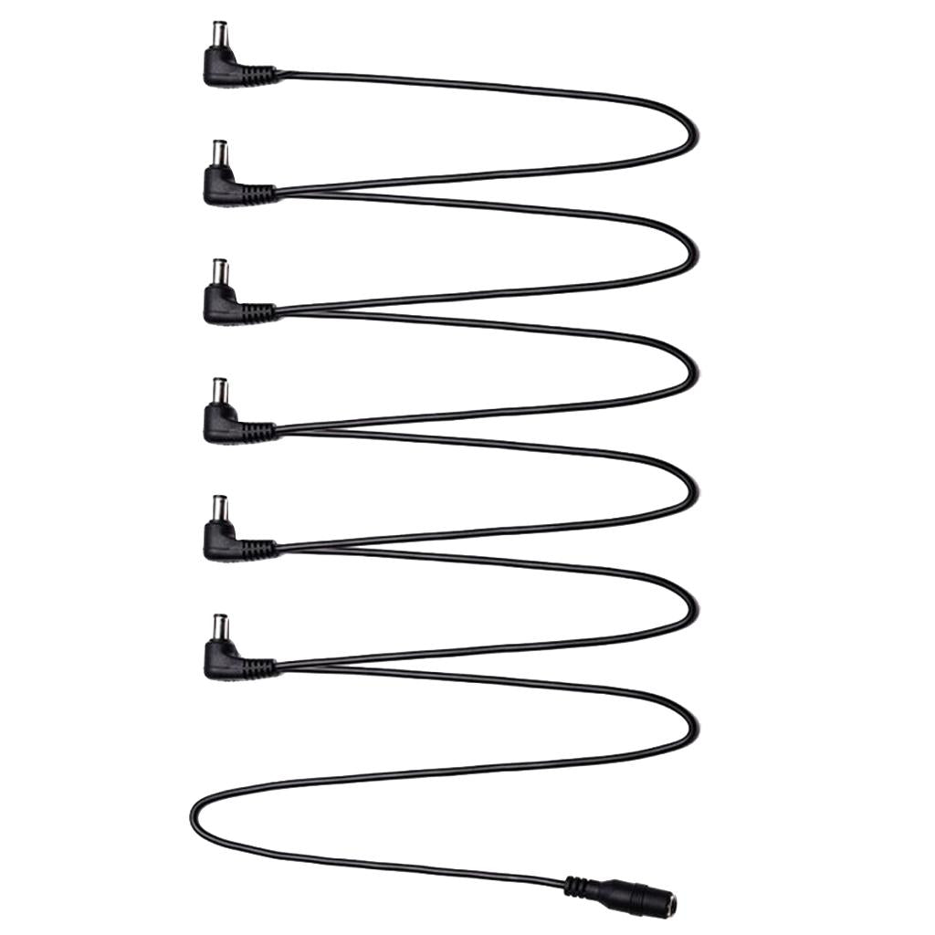 Power Adapter Cable Power Connector for Guitar Bass Effect Connector 6 Way