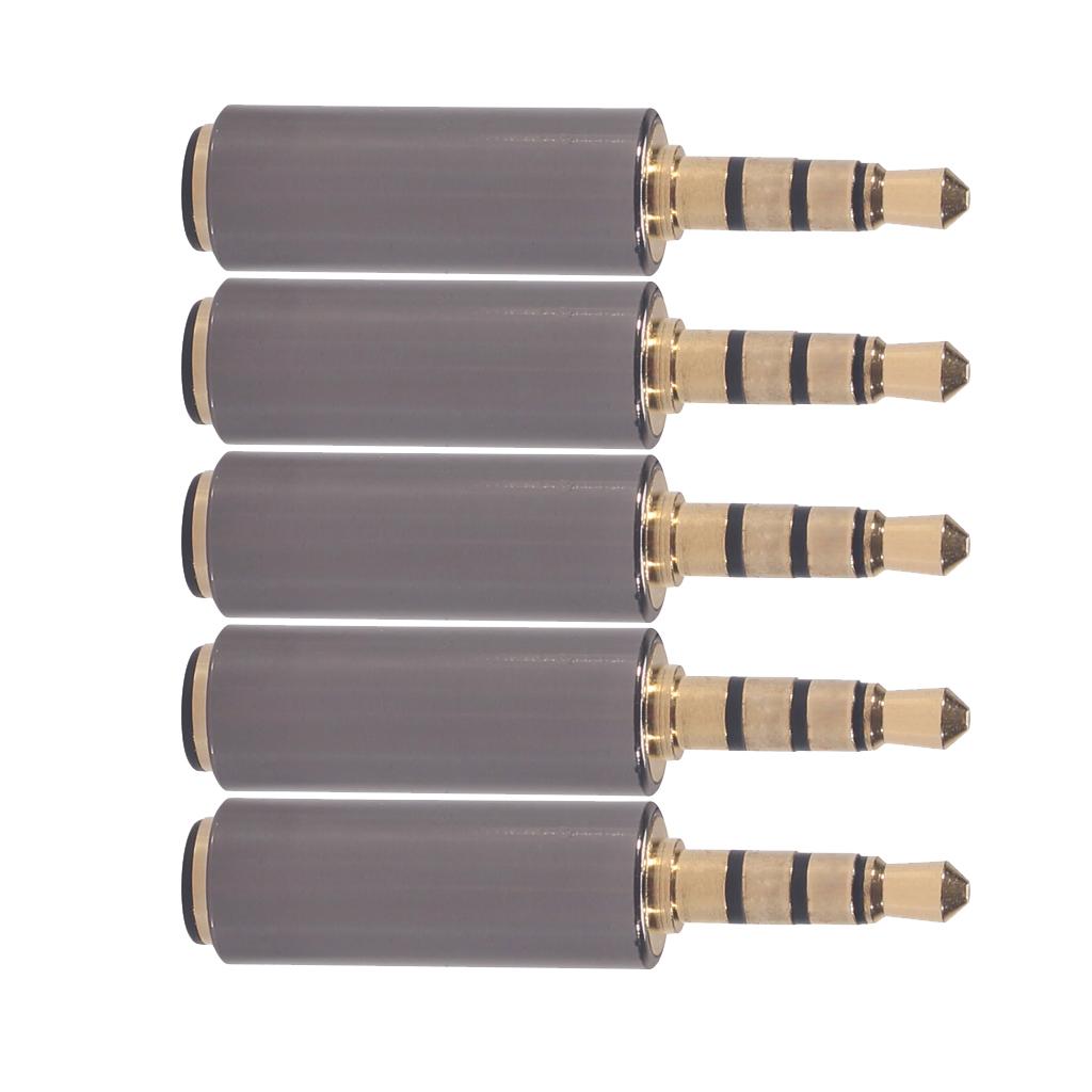 5 Pieces Audio Headphone Connector OMTP to CTIA Converter Aux Adapter Plug