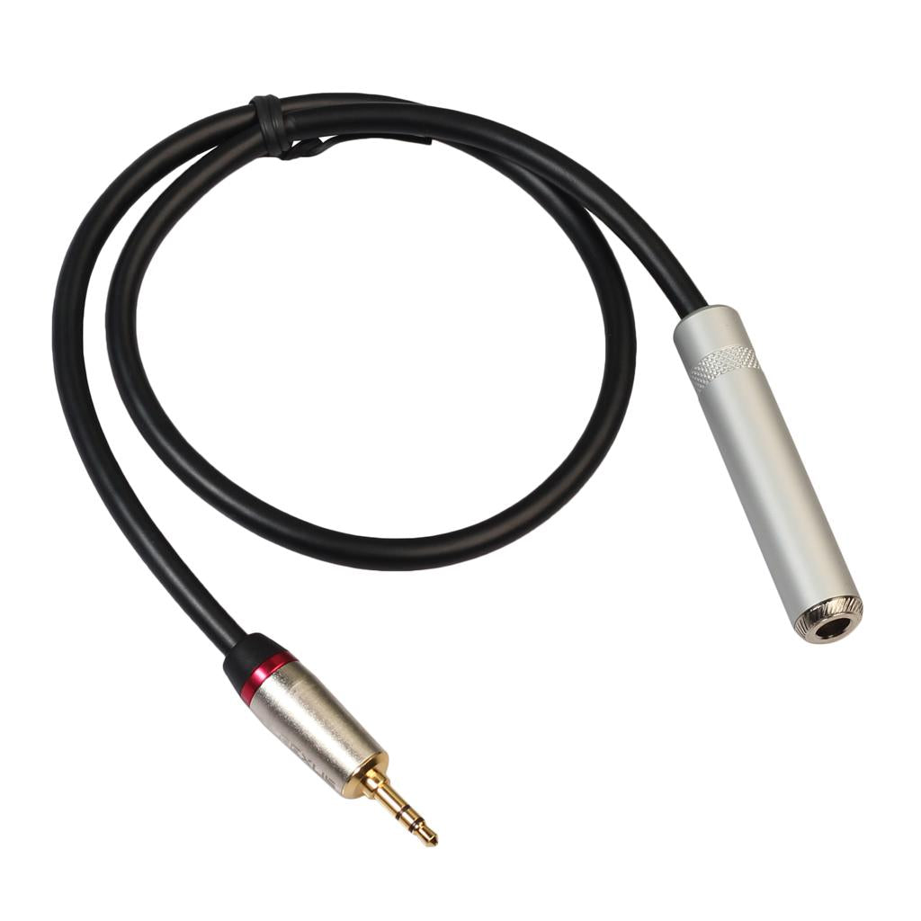 3.5mm Male Plug to 6.35mm Female Guitar Amplifier Stereo Audio Cable 0.3m