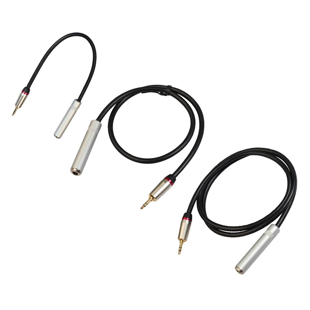 3.5mm Male Plug to 6.35mm Female Guitar Amplifier Stereo Audio Cable 0.3m