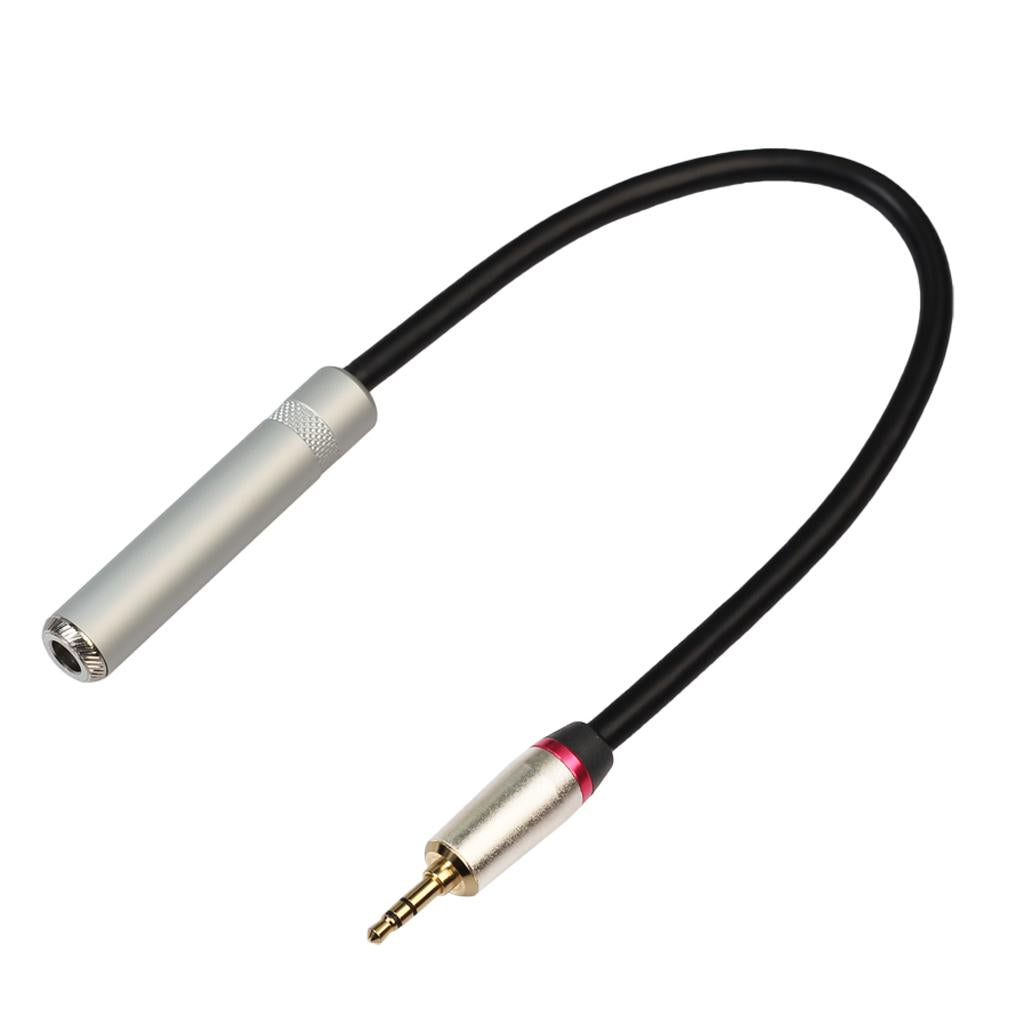 3.5mm Male Plug to 6.35mm Female Guitar Amplifier Stereo Audio Cable 0.3m
