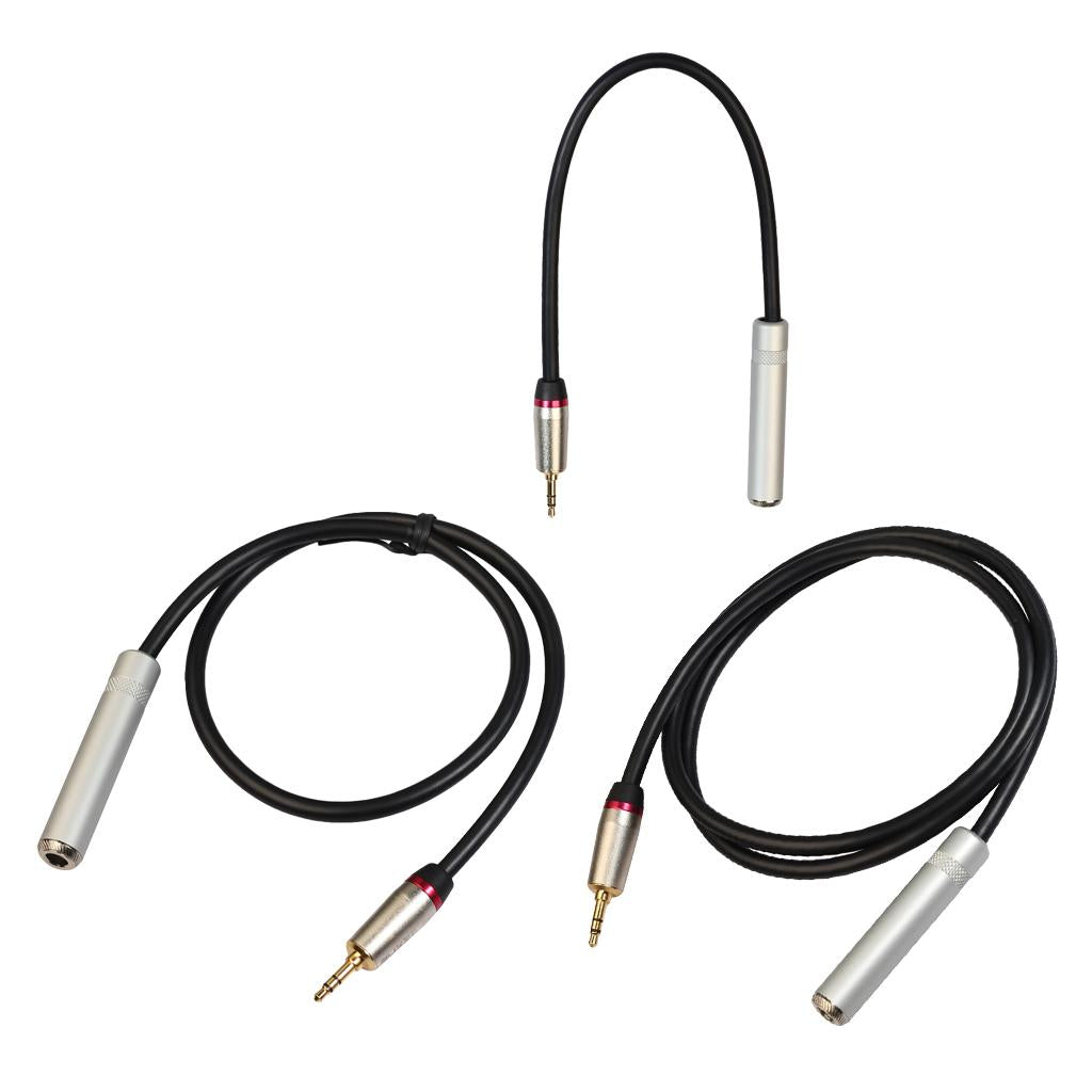 3.5mm Male Plug to 6.35mm Female Guitar Amplifier Stereo Audio Cable 0.3m