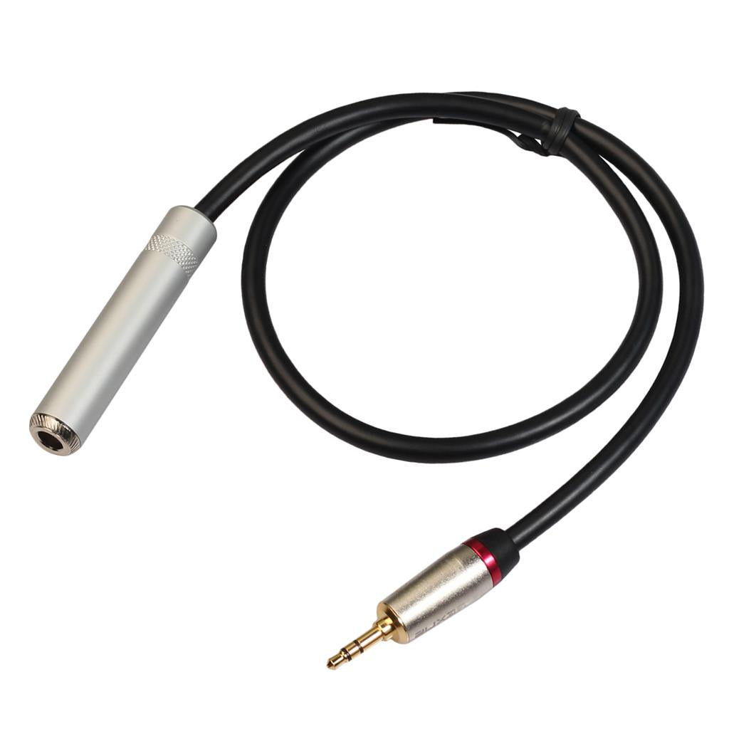 3.5mm Male Plug to 6.35mm Female Guitar Amplifier Stereo Audio Cable 0.6m