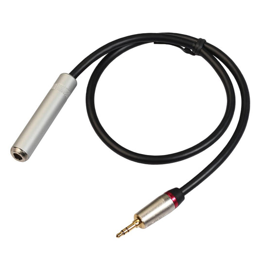 3.5mm Male Plug to 6.35mm Female Guitar Amplifier Stereo Audio Cable 0.6m