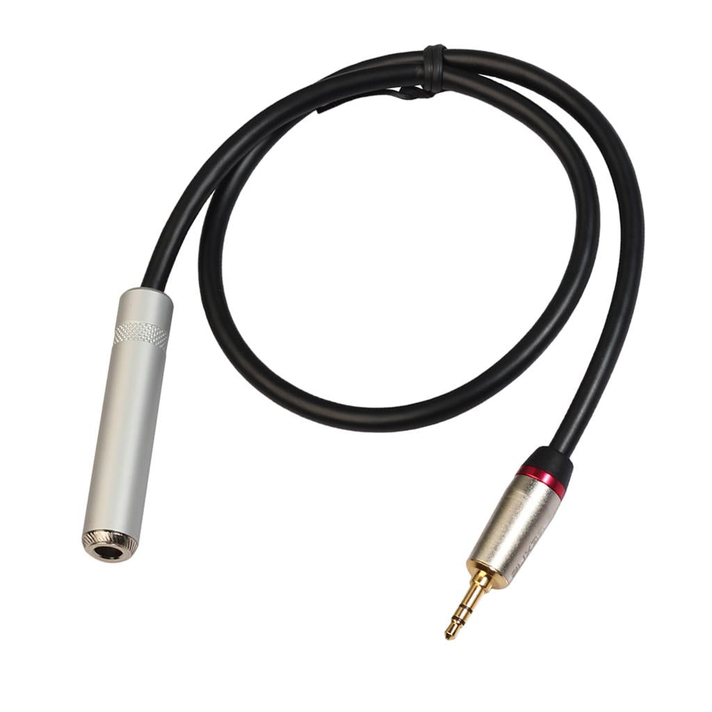 3.5mm Male Plug to 6.35mm Female Guitar Amplifier Stereo Audio Cable 0.6m