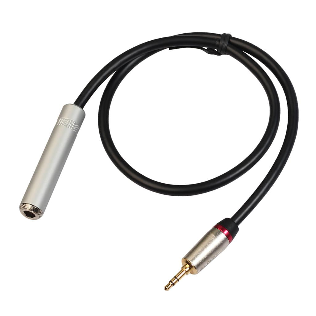 3.5mm Male Plug to 6.35mm Female Guitar Amplifier Stereo Audio Cable 0.6m