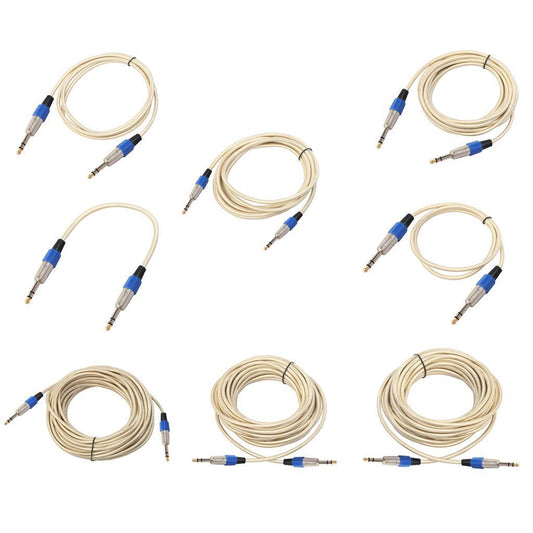 6.35mm Male to Male Stereo Audio Aux Cable 30cm