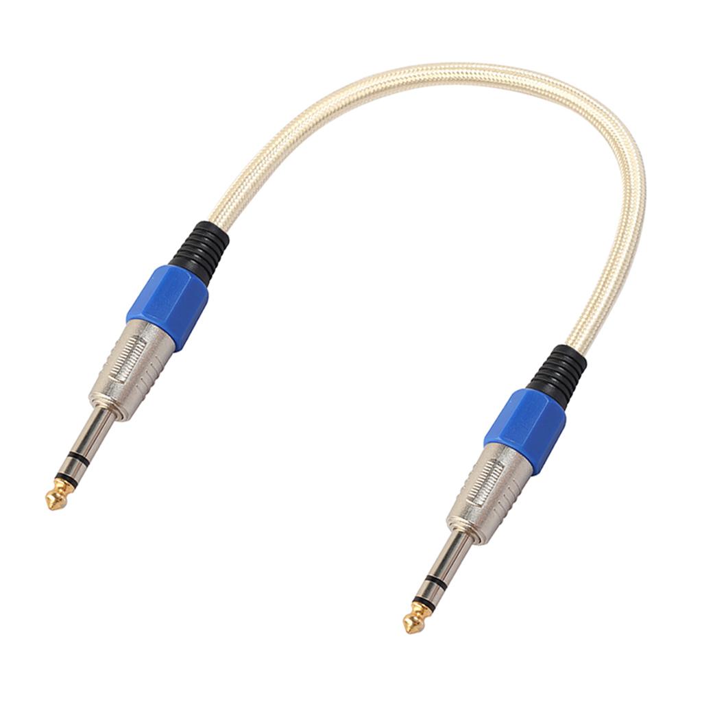 6.35mm Male to Male Stereo Audio Aux Cable 30cm