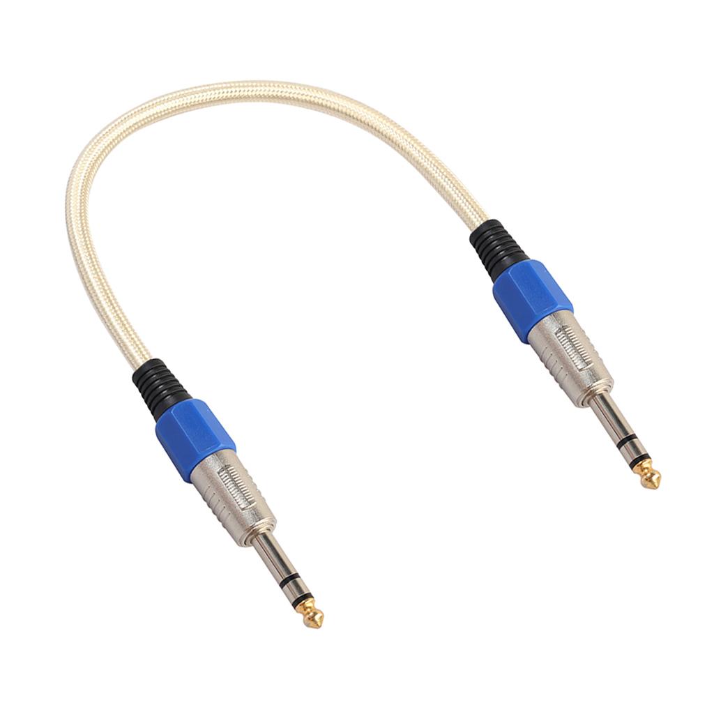 6.35mm Male to Male Stereo Audio Aux Cable 30cm
