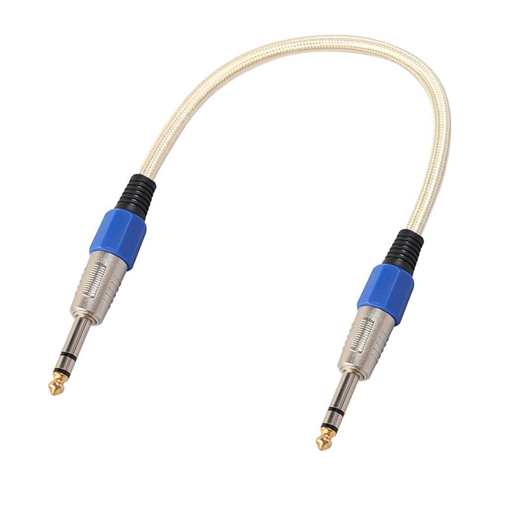 6.35mm Male to Male Stereo Audio Aux Cable 30cm