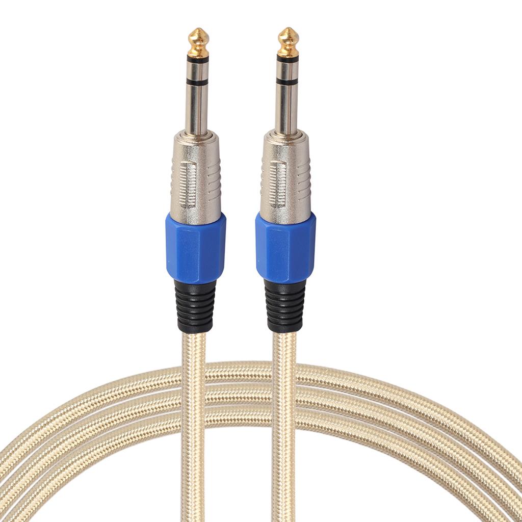 6.35mm Male to Male Stereo Audio Aux Cable 100cm