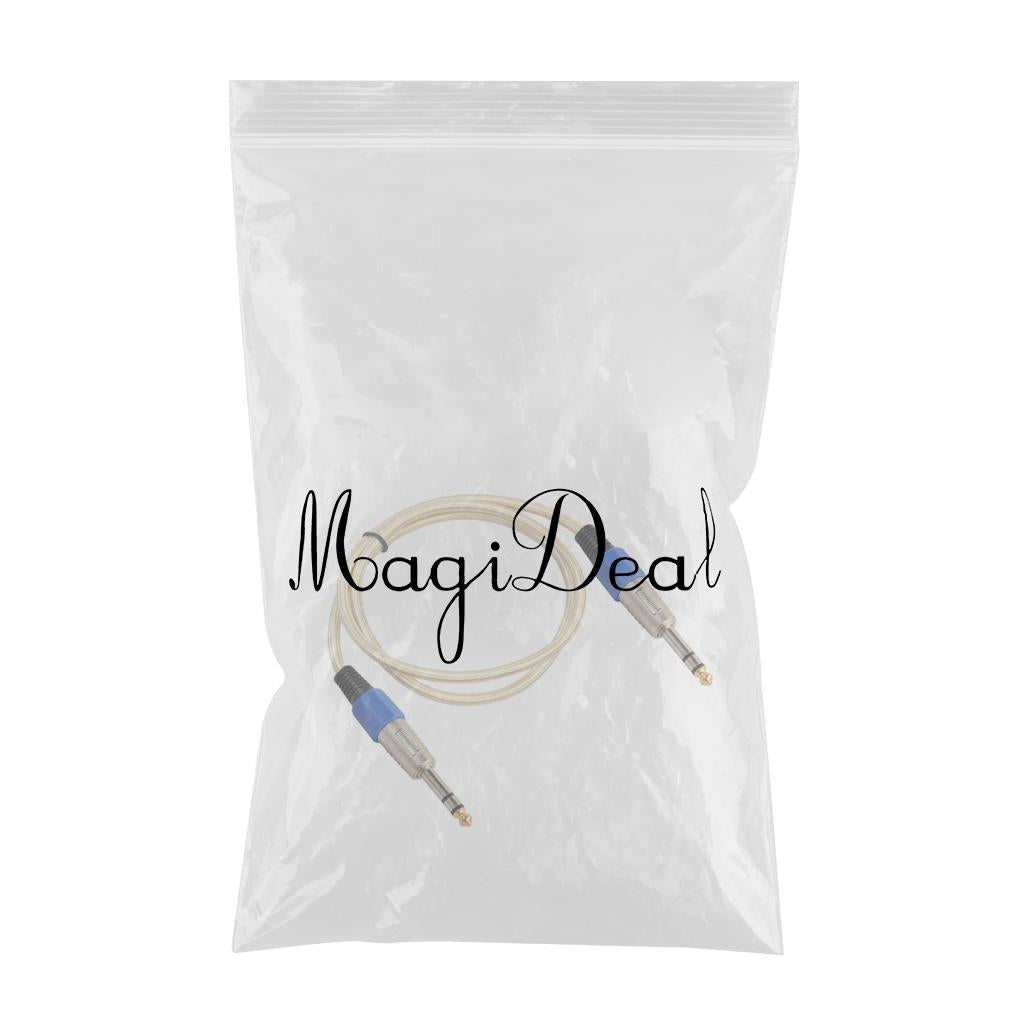 6.35mm Male to Male Stereo Audio Aux Cable 100cm