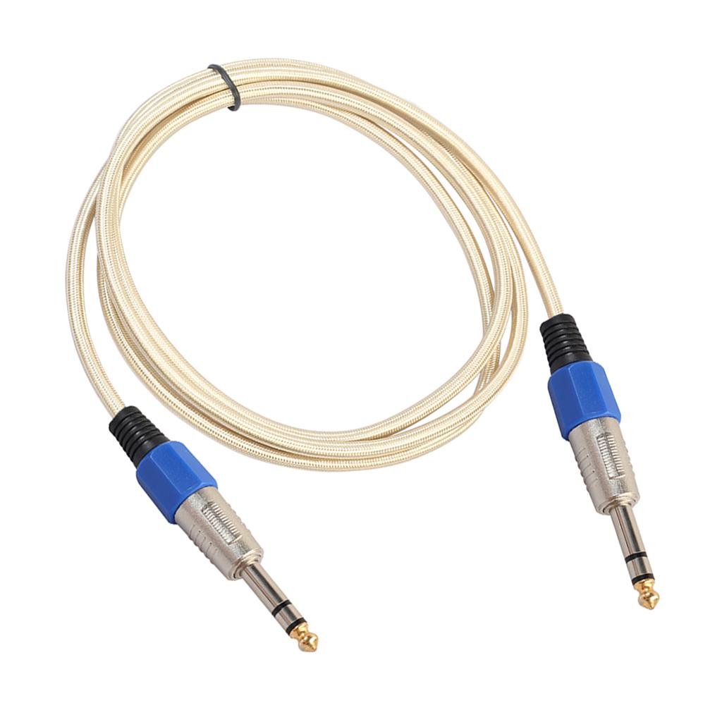 6.35mm Male to Male Stereo Audio Aux Cable 180cm