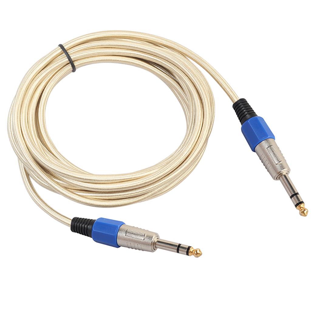 6.35mm Male to Male Stereo Audio Aux Cable 500cm
