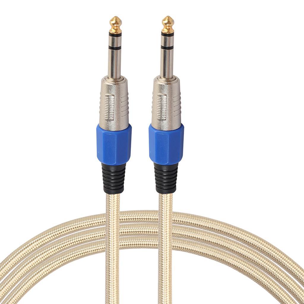 6.35mm Male to Male Stereo Audio Aux Cable  1000cm
