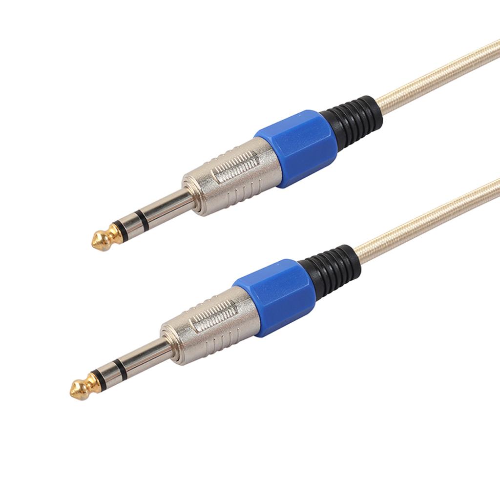 6.35mm Male to Male Stereo Audio Aux Cable  1000cm