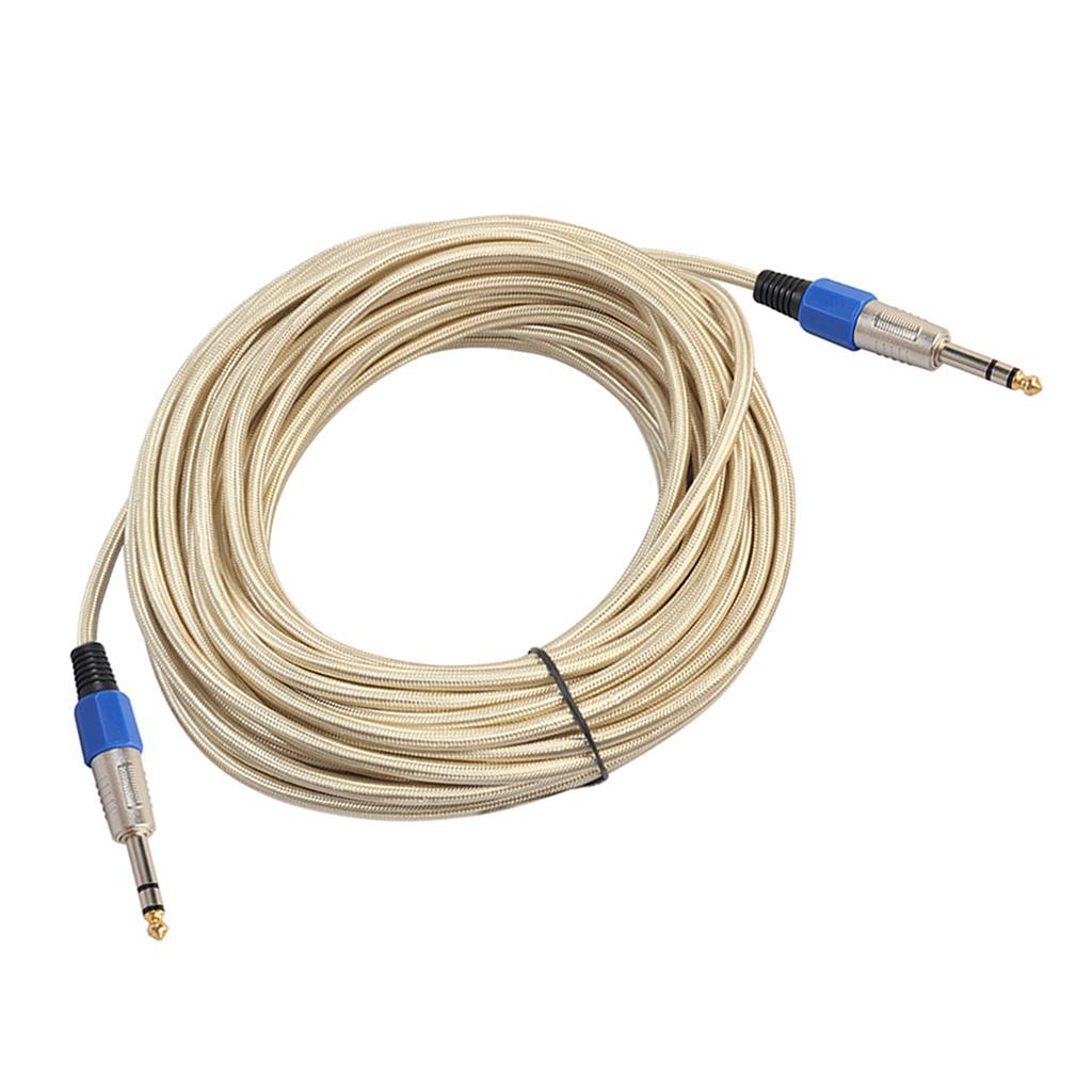 6.35mm Male to Male Stereo Audio Aux Cable  1000cm