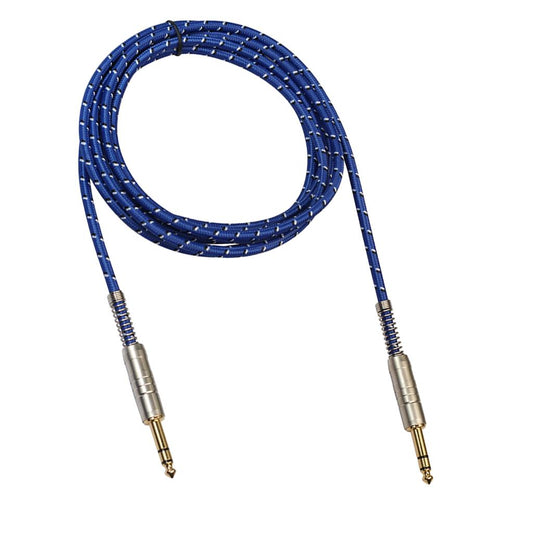 1Pc 6.35mm Male to Male Stereo Audio Aux Cable 180cm