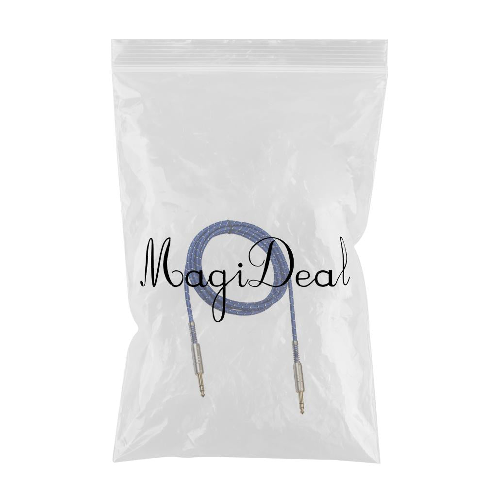 1Pc 6.35mm Male to Male Stereo Audio Aux Cable 180cm