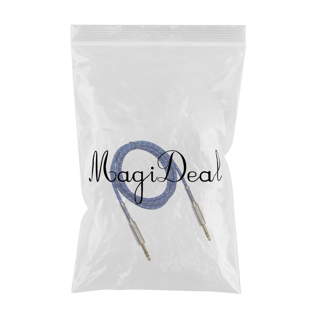 1Pc 6.35mm Male to Male Stereo Audio Aux Cable 300cm