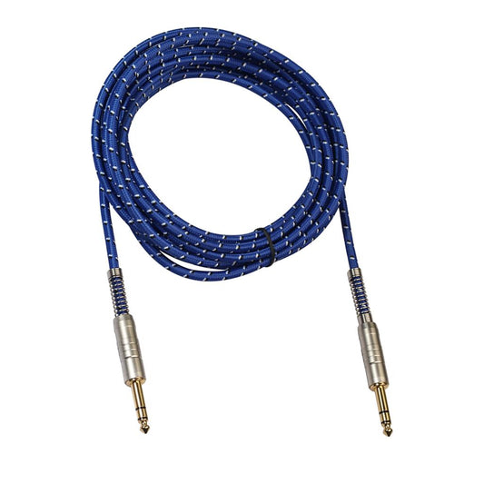 1Pc 6.35mm Male to Male Stereo Audio Aux Cable 500cm