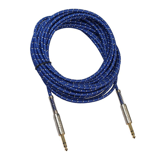 1Pc 6.35mm Male to Male Stereo Audio Aux Cable 1000cm