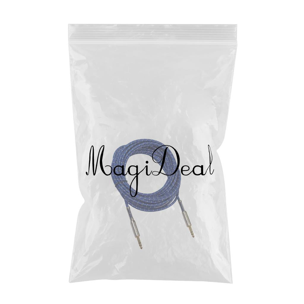 1Pc 6.35mm Male to Male Stereo Audio Aux Cable 1000cm