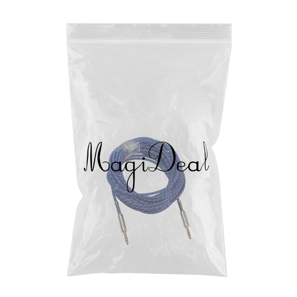 1Pc 6.35mm Male to Male Stereo Audio Aux Cable 1500cm