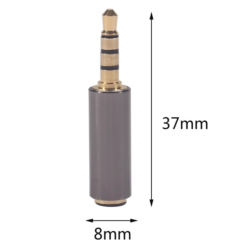 OMTP to CTIA Alloy Universal Earphone Headphone Mic Converter Adapter