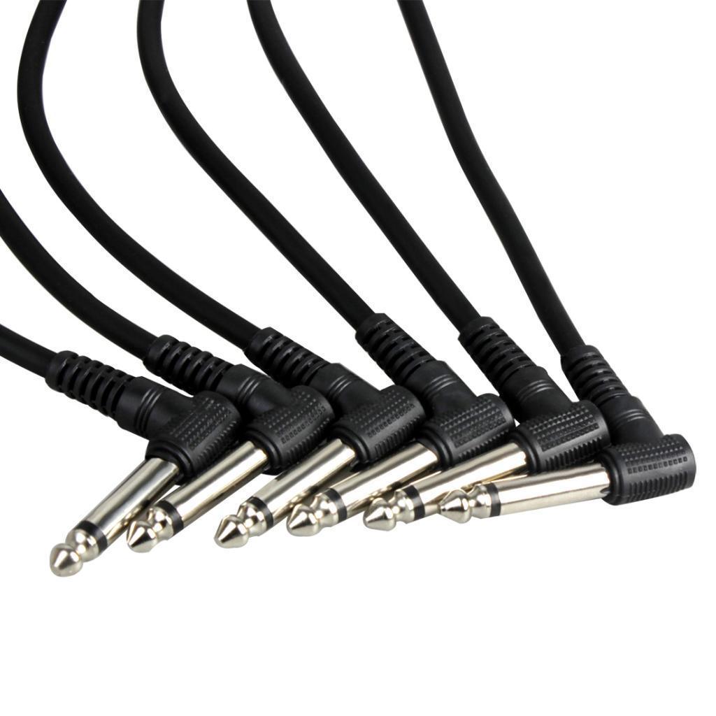 6 Pieces Auxiliary Audio Cable Adapter Cable jack 6mm Stereo Audio Cable