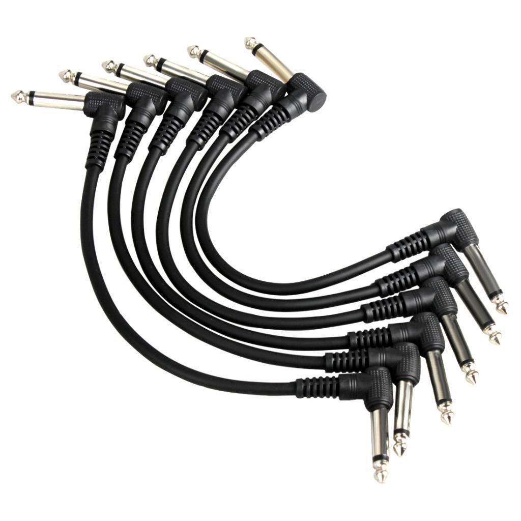 6 Pieces Auxiliary Audio Cable Adapter Cable jack 6mm Stereo Audio Cable