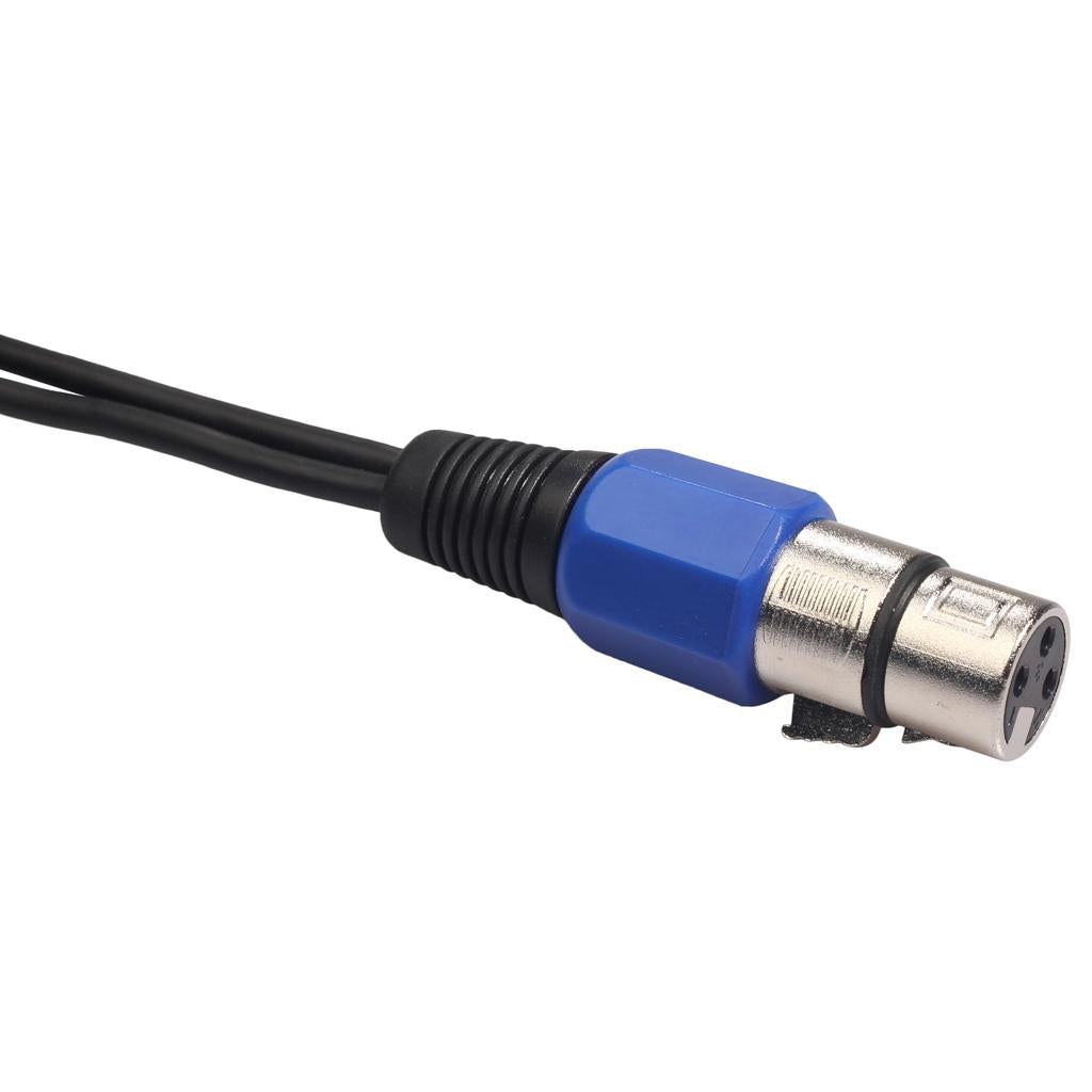 30cm 3P XLR Female Jack to Dual Male Splitter Adapter Audio Cable for Mic