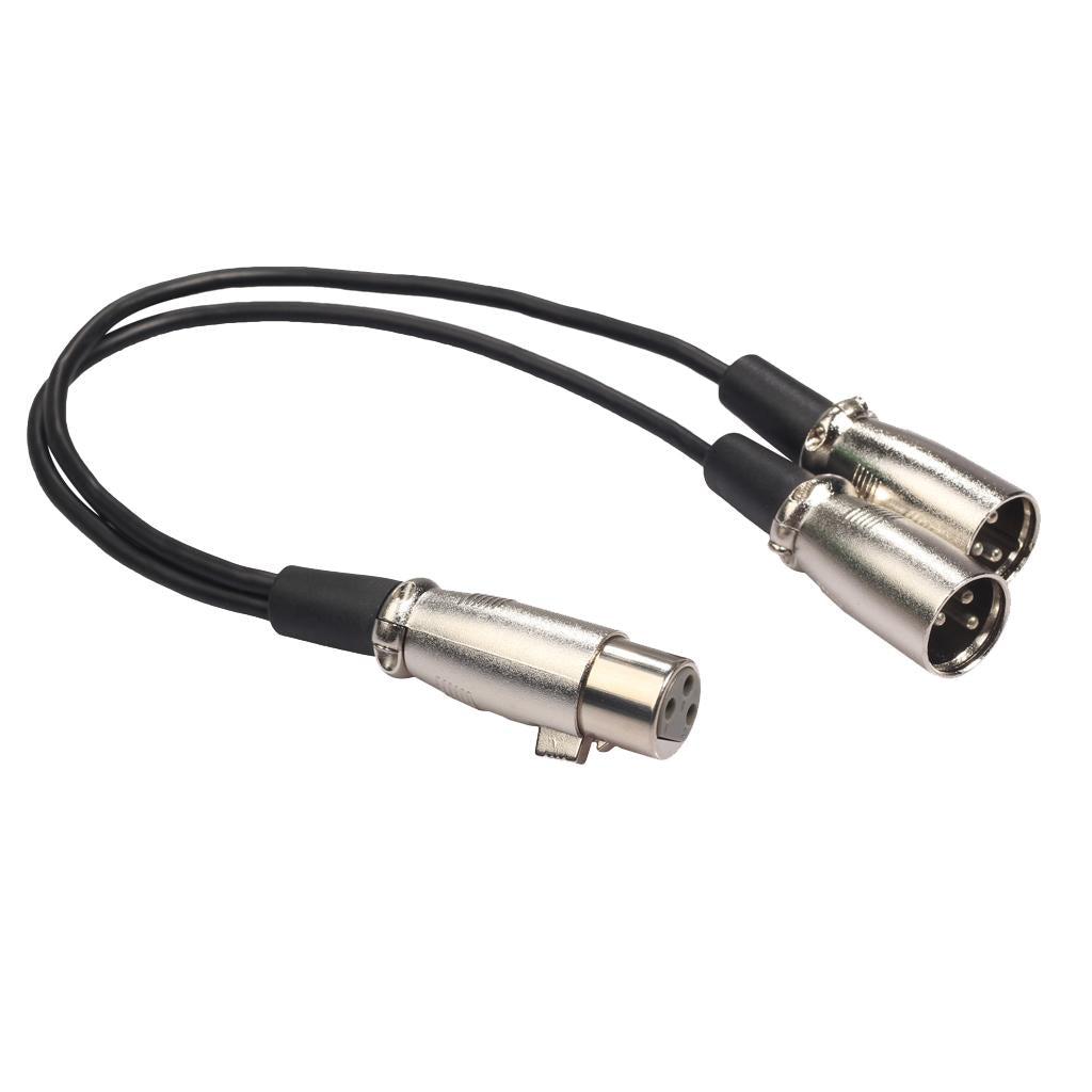 1pc 30cm 3P XLR Female Jack to 2 Male Splitter Adapter Audio Cable for Mic
