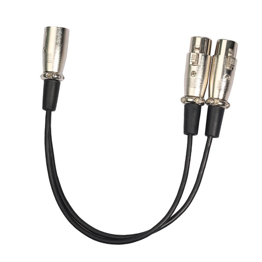 New 3Pin XLR 1 Male to 2 Female Audio Extension Cable For Mic,Mixer Recorder