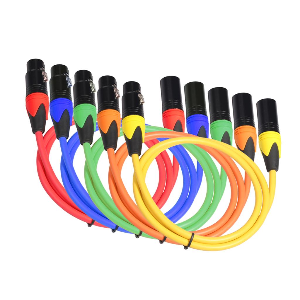 Male to Female XLR Lead Microphone Mic Patch Cable 5 Colors