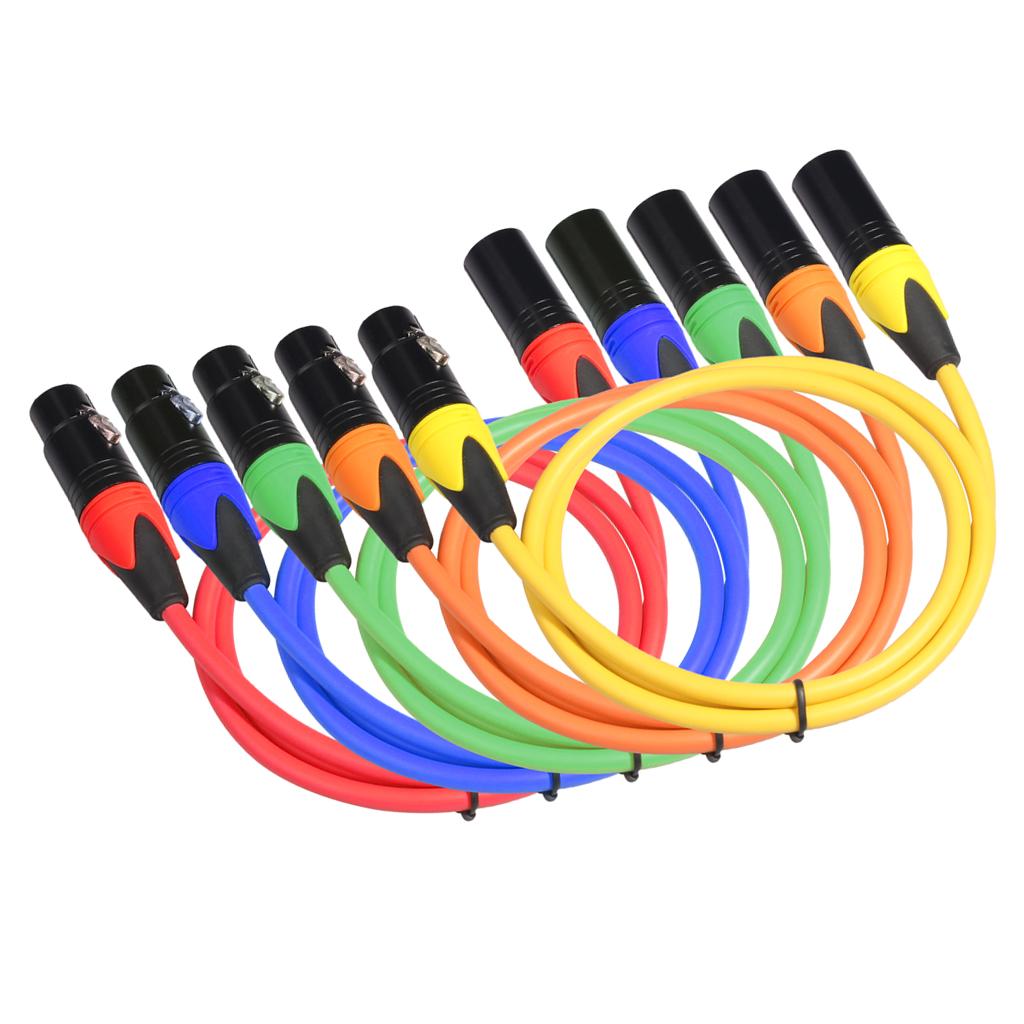 1.8M Male to Female XLR Lead Microphone Mic Patch Cable 5 Colors