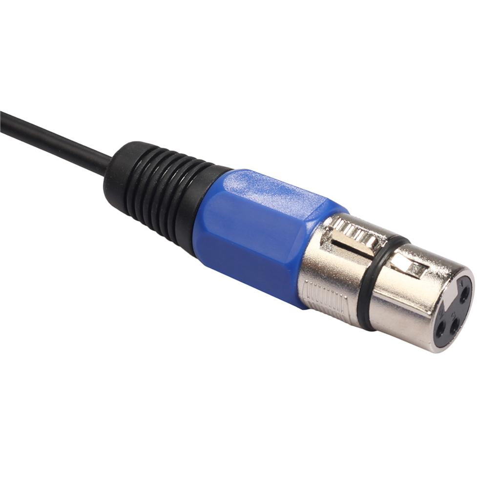 3-Pin XLR Male Plug to Dual 2 Female Jack Y Splitter Mic DJ Cable Adaptor