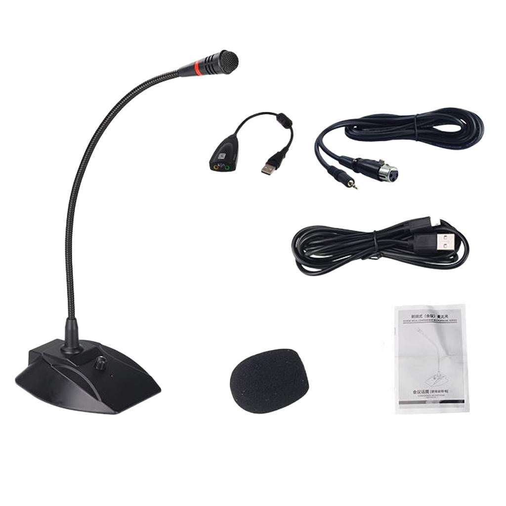 USB Microphone for Computer Play 3.5mm Home Studio Condenser Microphone