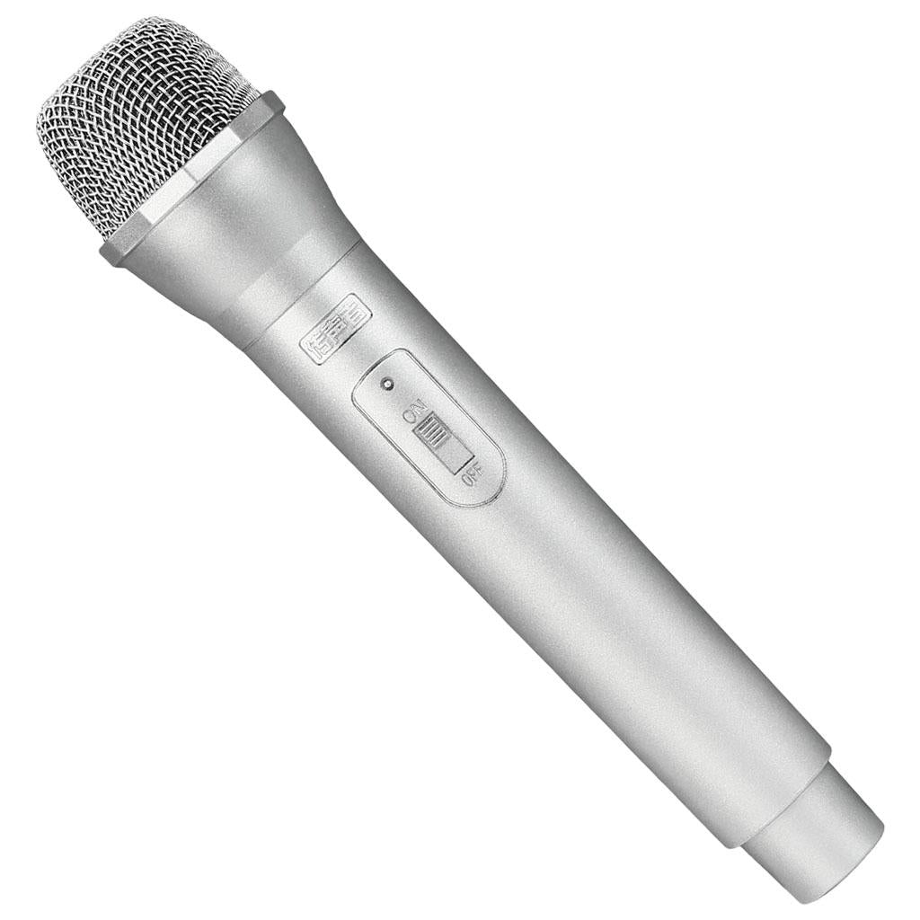Artificial Plastic Wireless Microphone Props Fake Mic Toy Handheld Silver
